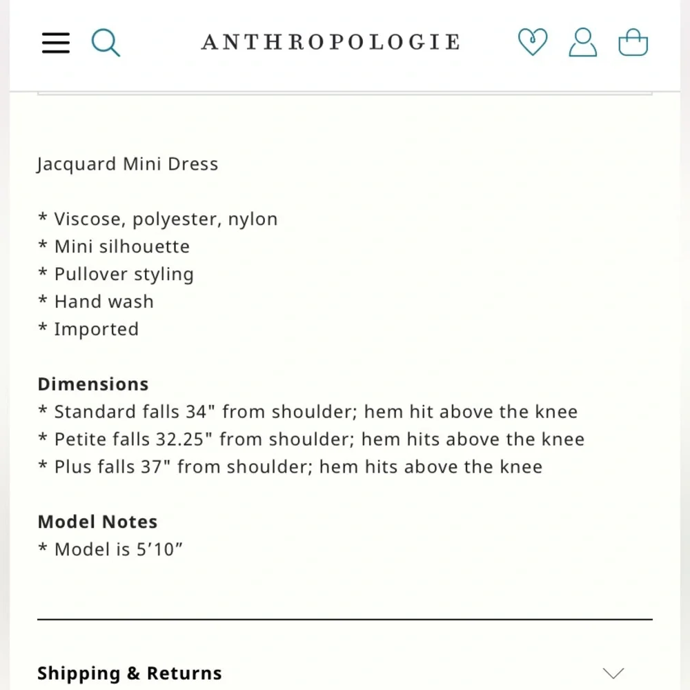Anthropologie super nice